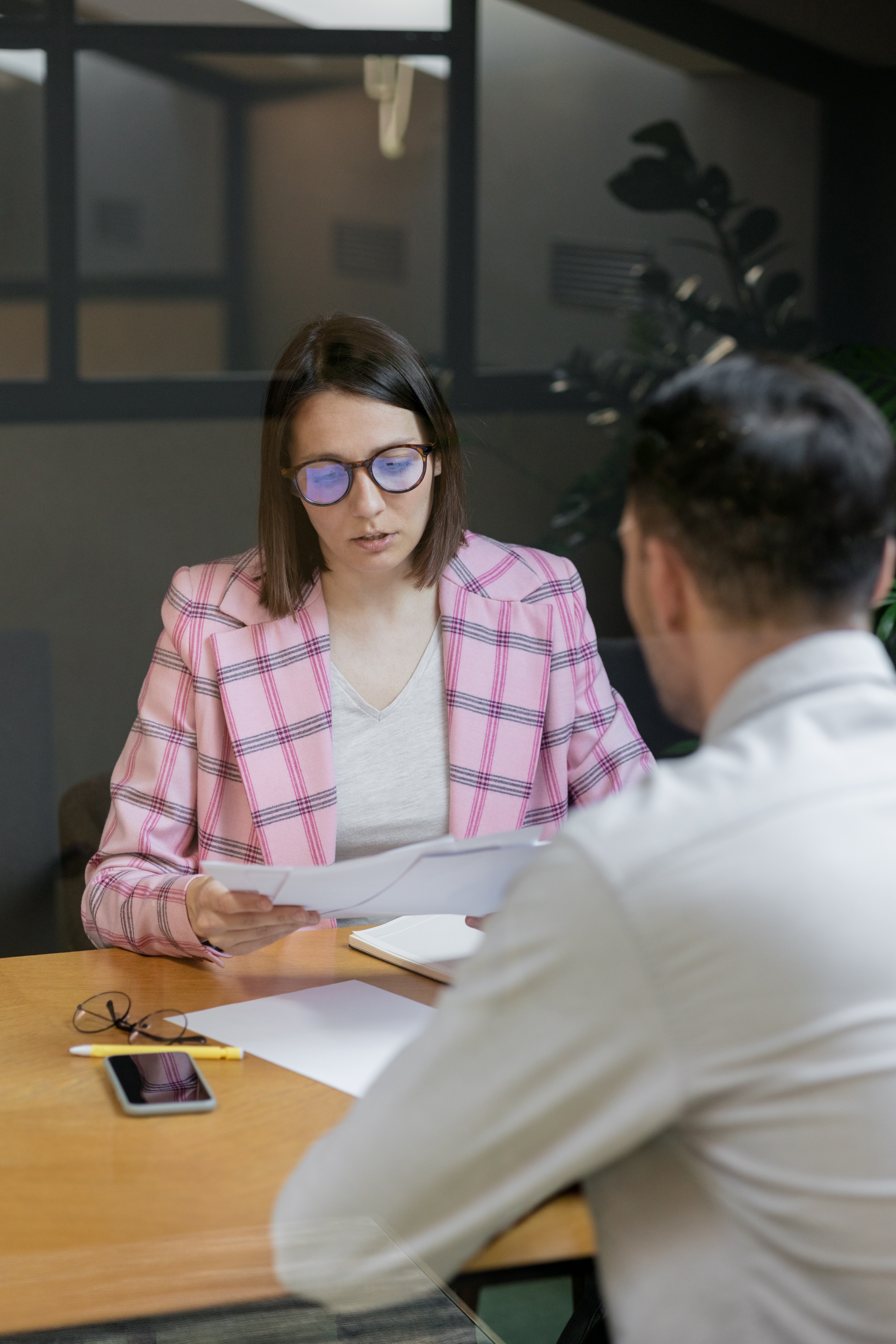 opening a vacancy for a new position, HR director or public relations director, talking to a client